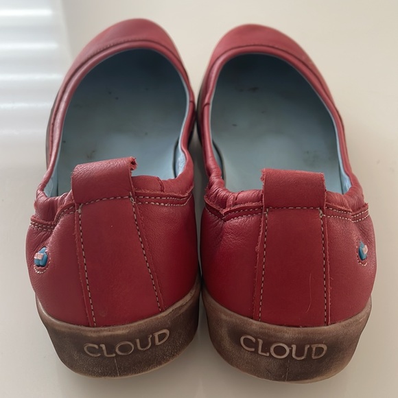 Cloud Acacia Red Leather Ballet Slip-on Shoes - Picture 8 of 11
